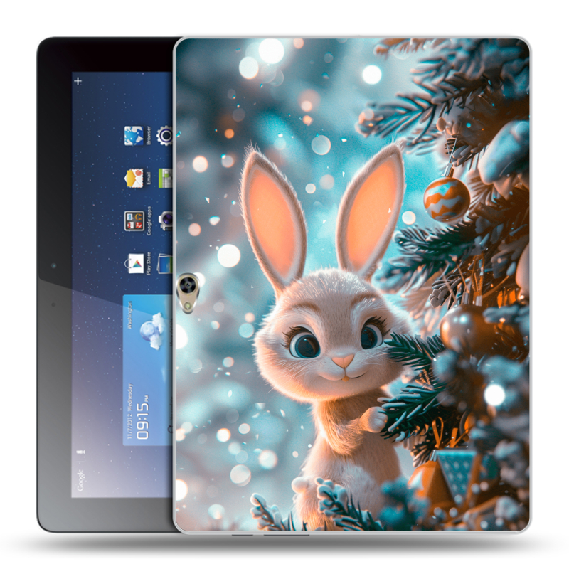 Силиконовый чехол на Huawei MediaPad M2 10 с принтом Новый год Силиконовый чехол на Huawei MediaPad M2 10 с принтом Новый год