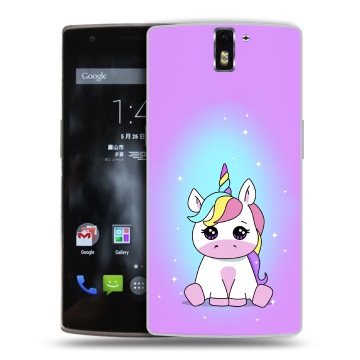 Силиконовый чехол на OnePlus One с принтом Единорог