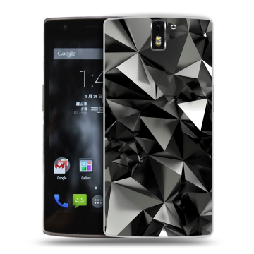 Силиконовый чехол на OnePlus One с принтом Черные кристаллы Силиконовый чехол на OnePlus One с принтом Черные кристаллы