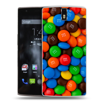 Силиконовый чехол на OnePlus One с принтом Конфеты