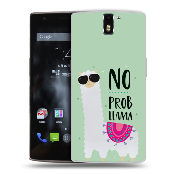 Силиконовый чехол на OnePlus One с принтом Лама Силиконовый чехол на OnePlus One с принтом Лама