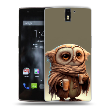 Силиконовый чехол на OnePlus One с принтом Сова