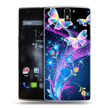 Силиконовый чехол на OnePlus One с принтом Бабочки