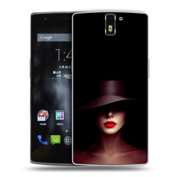 Силиконовый чехол на OnePlus One с принтом Девушка в шляпе