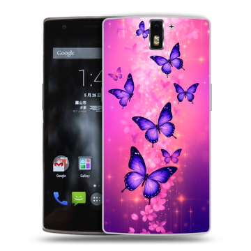 Силиконовый чехол на OnePlus One с принтом Бабочки