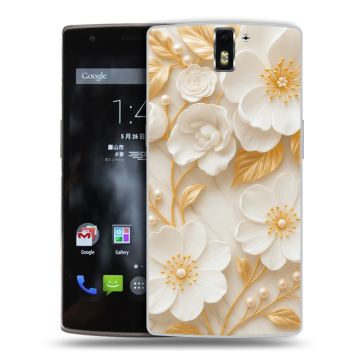 Силиконовый чехол на OnePlus One с принтом Цветы