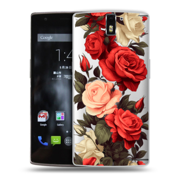 Силиконовый чехол на OnePlus One с принтом Розы