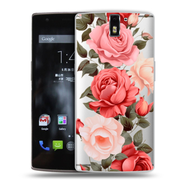 Силиконовый чехол на OnePlus One с принтом Розы