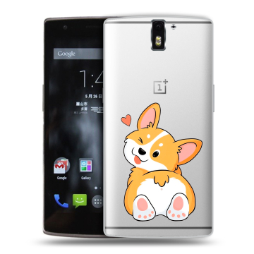 Силиконовый чехол на OnePlus One с принтом Корги