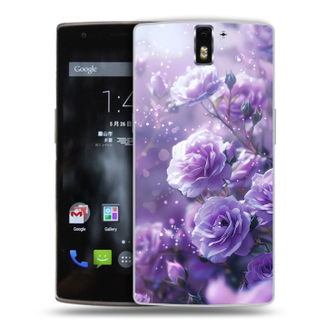 Силиконовый чехол на OnePlus One с принтом Розы цветы
