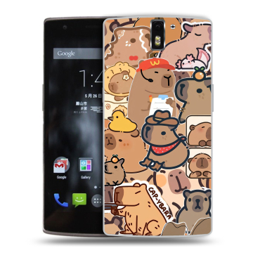 Силиконовый чехол на OnePlus One с принтом капибара