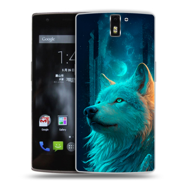 Силиконовый чехол на OnePlus One с принтом бабочки саккура