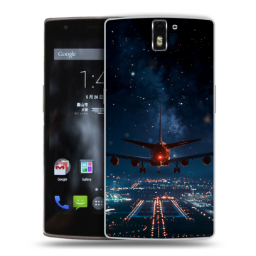 Силиконовый чехол на OnePlus One с принтом самолет