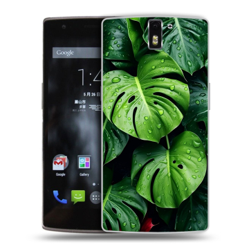 Силиконовый чехол на OnePlus One с принтом Листья