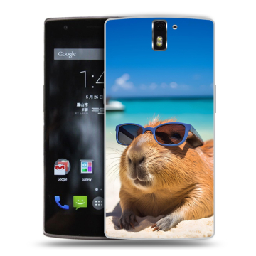Силиконовый чехол на OnePlus One с принтом Капибара