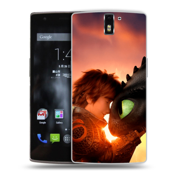 Силиконовый чехол на OnePlus One с принтом Как приручить дракона