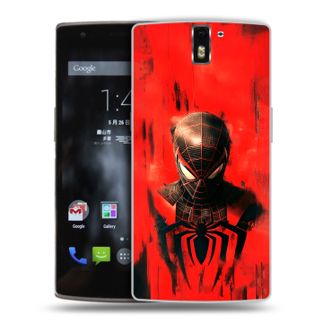 Силиконовый чехол на OnePlus One с принтом человек паук spiderman