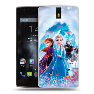 Силиконовый чехол на OnePlus One с принтом Холодное сердце Frozen