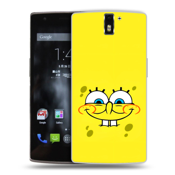 Силиконовый чехол на OnePlus One с принтом спанчбоб спанч боб Силиконовый чехол на OnePlus One с принтом спанчбоб спанч боб