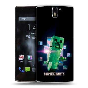 Силиконовый чехол на OnePlus One с принтом Майнкрафт Minecraft