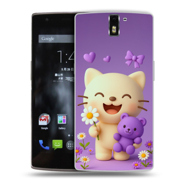 Силиконовый чехол на OnePlus One с принтом для девочек
