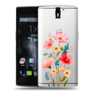 Силиконовый чехол на OnePlus One с принтом Цветы