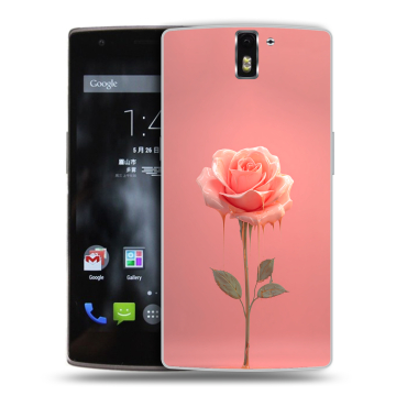Силиконовый чехол на OnePlus One с принтом Розовая роза
