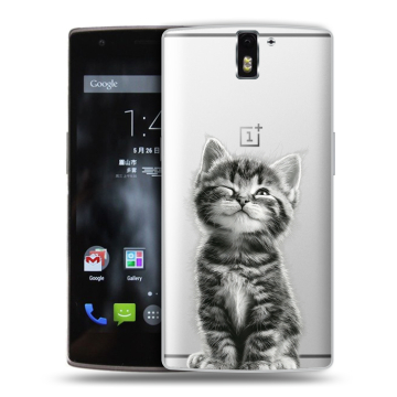 Силиконовый чехол на OnePlus One с принтом Котенок