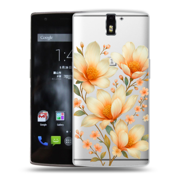 Силиконовый чехол на OnePlus One с принтом Цветы