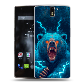 Силиконовый чехол на OnePlus One с принтом Медведь