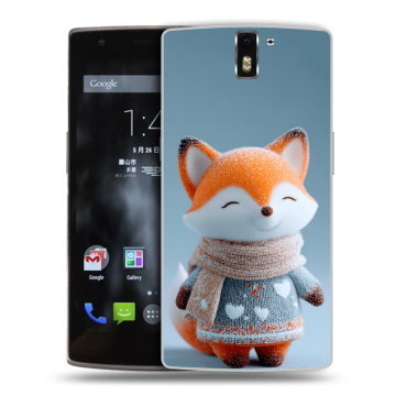 Силиконовый чехол на OnePlus One с принтом Лиса