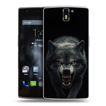 Силиконовый чехол на OnePlus One с принтом Волк