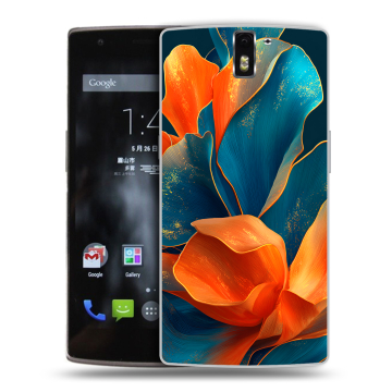 Силиконовый чехол на OnePlus One с принтом Цветы