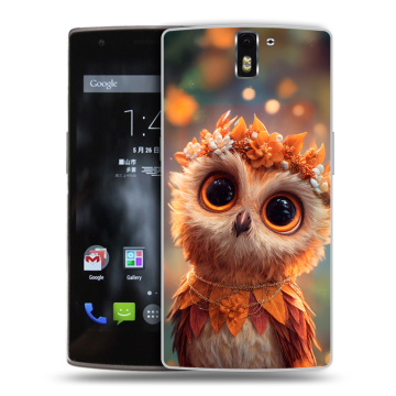 Силиконовый чехол на OnePlus One с принтом Милая сова Силиконовый чехол на OnePlus One с принтом Милая сова