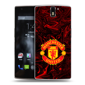 Силиконовый чехол на OnePlus One с принтом Manchester United Силиконовый чехол на OnePlus One с принтом Manchester United