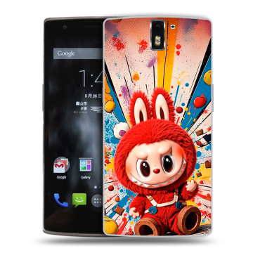 Силиконовый чехол на OnePlus One с принтом Labubu Лабубу