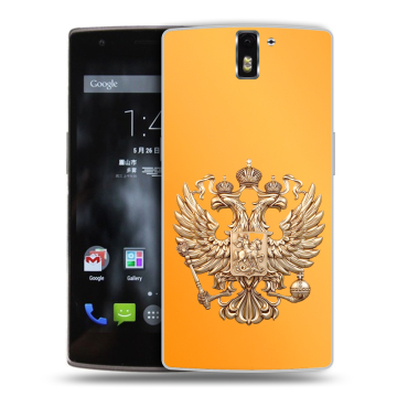 Силиконовый чехол на OnePlus One с принтом Герб Флаг России Силиконовый чехол на OnePlus One с принтом Герб Флаг России