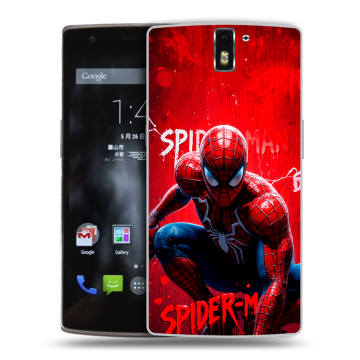 Силиконовый чехол на OnePlus One с принтом Spiderman Человек паук