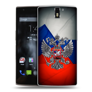 Силиконовый чехол на OnePlus One с принтом Флаг России