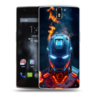 Силиконовый чехол на OnePlus One с принтом IronMan Железный человек