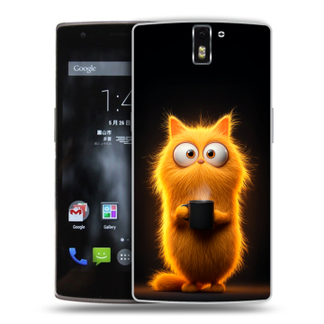 Силиконовый чехол на OnePlus One с принтом Смешной кот