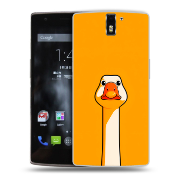 Силиконовый чехол на OnePlus One с принтом Смешная утка Силиконовый чехол на OnePlus One с принтом Смешная утка