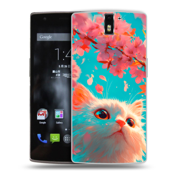 Силиконовый чехол на OnePlus One с принтом Красивый кот Силиконовый чехол на OnePlus One с принтом Красивый кот
