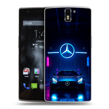 Силиконовый чехол на OnePlus One с принтом Mercedes Мерседес