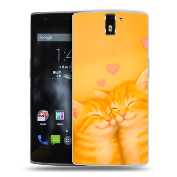 Силиконовый чехол на OnePlus One с принтом Милые котята