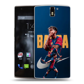 Силиконовый чехол на OnePlus One с принтом Барселона Barca Yamal 