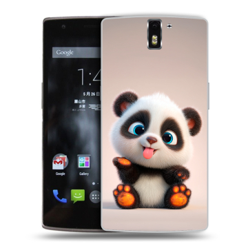 Силиконовый чехол на OnePlus One с принтом милая панда