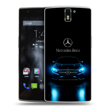 Силиконовый чехол на OnePlus One с принтом Mercedes Мерседес Силиконовый чехол на OnePlus One с принтом Mercedes Мерседес