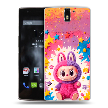 Силиконовый чехол на OnePlus One с принтом Labubu Лабубу