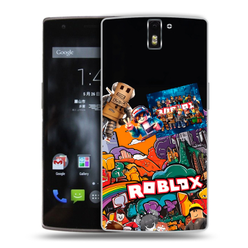 Силиконовый чехол на OnePlus One с принтом Roblox Роблокс